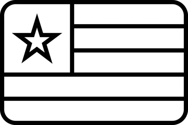 Ícone Bandeira País Africano Estilo Esboço —  Vetores de Stock