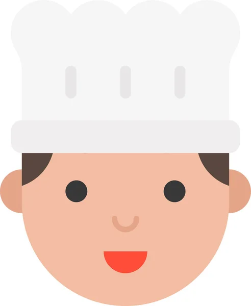 Avatar Chef Cocinero Icono — Vector de stock