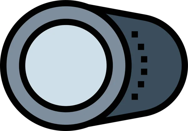 Filter Lens Foto Pictogram Filedoutline Stijl — Stockvector