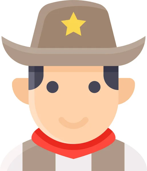 Sheriff Halloween Holidaycelebration Icono Categoría Halloween — Vector de stock