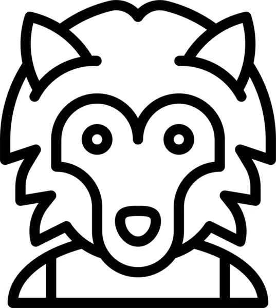 Bestia Lycanthrope Hombre Lobo Icono — Vector de stock