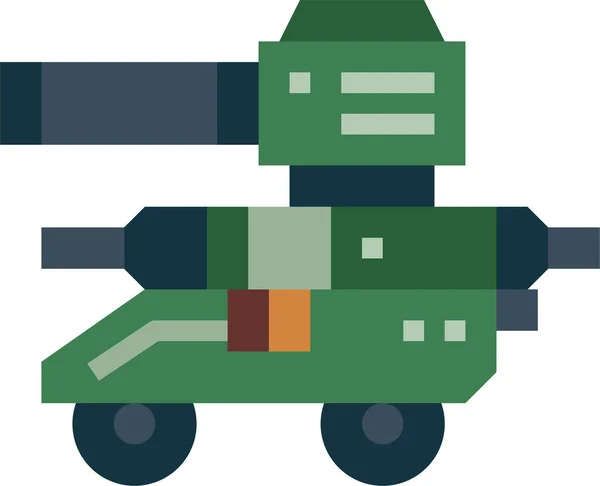 Icono Transporte Tanque Militar — Vector de stock