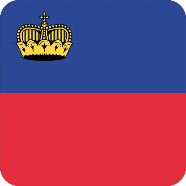 Ülke Bayrağı Liechtenstein Simgesi Düz Stil — Stok Vektör