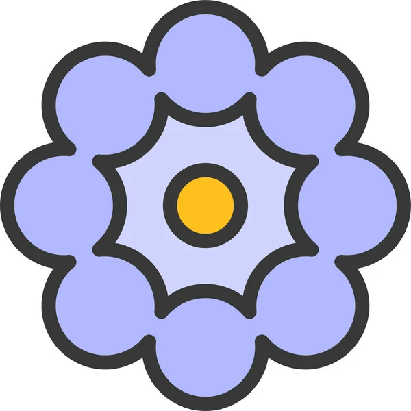 Цветущая Ботаническая Икона — стоковый вектор