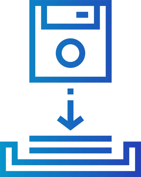 Cloud Computing Daten Symbol Umrissen — Stockvektor