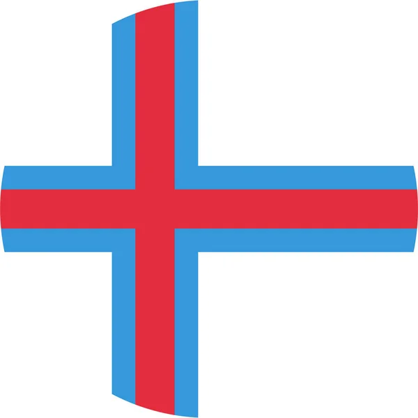 国家法罗国旗图标 扁平风格 — 图库矢量图片