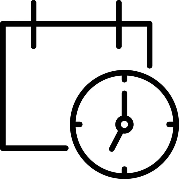 Calendário Histórico Shedule Ícone Estilo Esboço —  Vetores de Stock