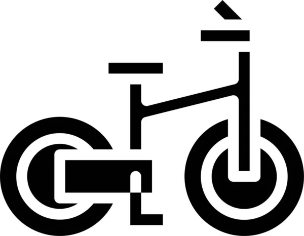 Bicicletta Bicicletta Icona Del Ciclismo Stile Solido — Vettoriale Stock