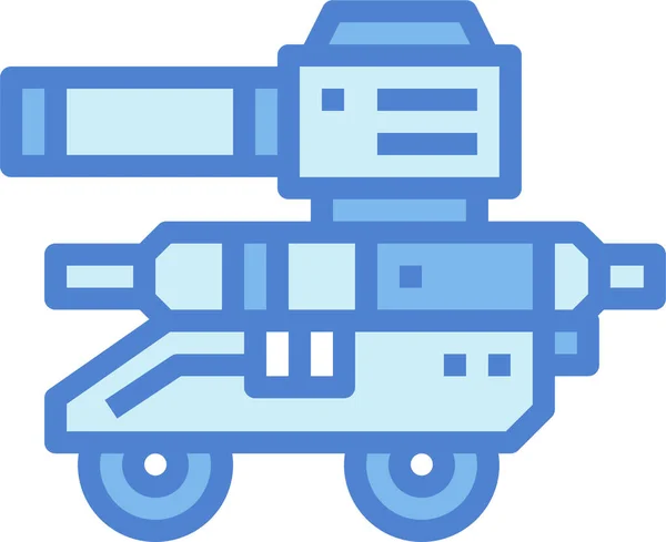 Ikone Des Militärischen Panzertransports — Stockvektor