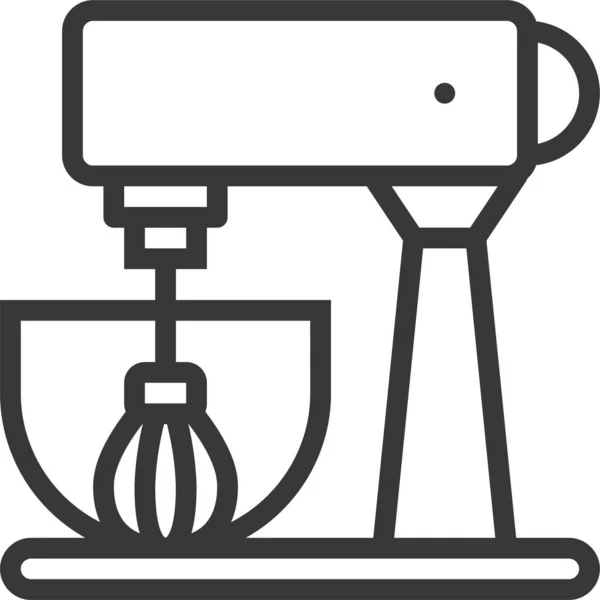 Bakery Cooking Mixer Icon Outline Style — Stock Vector