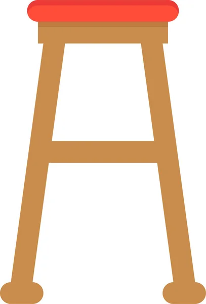 Кресло Скамейка Значок Плоском Стиле — стоковый вектор