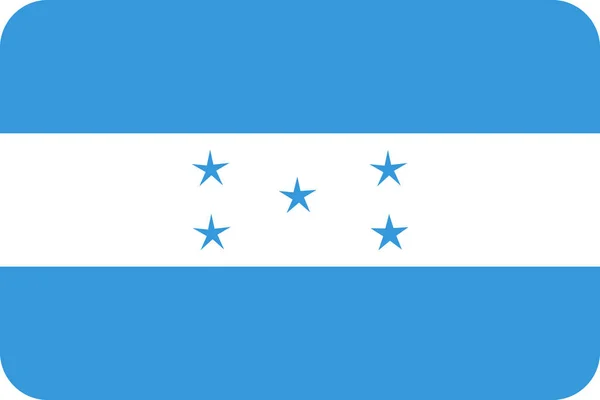 Прапор Країни Гондурас Плоскому Стилі — стоковий вектор