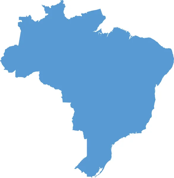 Brasiliana Mappa Icona Brasiliana Stile Solido — Vettoriale Stock