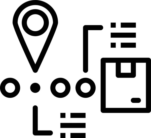 Map Map Map Mapping Pointers Icon Outline Style — 스톡 벡터
