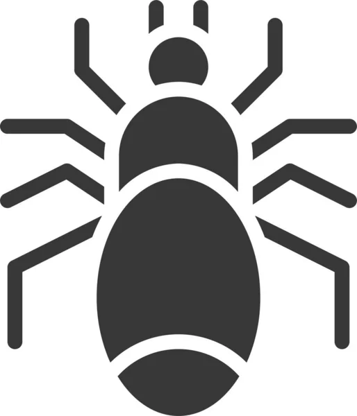 Bug Halloween Horror Icoon Solide Stijl — Stockvector