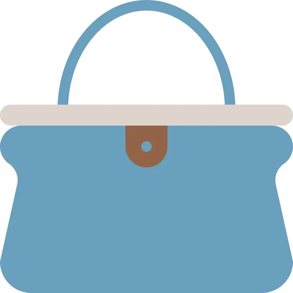 Bolso Moda Icono Femenino Estilo Plano — Vector de stock