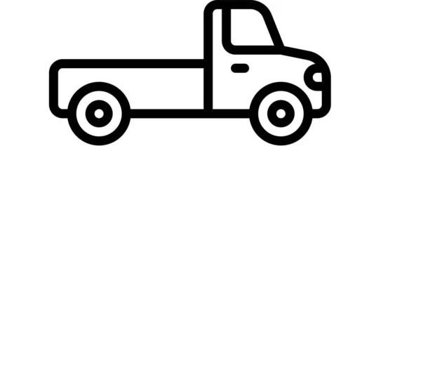 Véhicule Transport Pick Icône Voiture Dans Style Contour — Image vectorielle