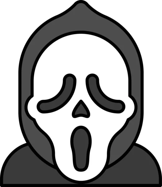 Avatar Halloween Eng Masker Pictogram Filedoutline Stijl — Stockvector