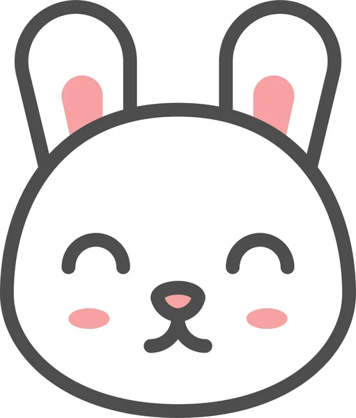 Animal Avatar Bunny Icon Filledoutline Style — Stock Vector