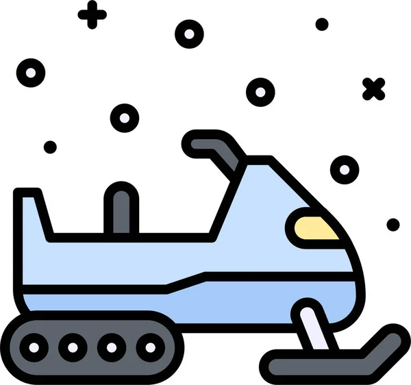 Zimní Město Sněhu Ikona Vyplněném Stylu Obrysu — Stockový vektor
