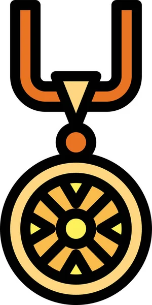 Иконка Медальона Ожерелья Категории Аксессуаров — стоковый вектор