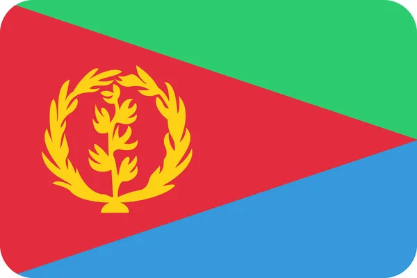 País Eritrea Eritrea Icono Estilo Plano — Archivo Imágenes Vectoriales