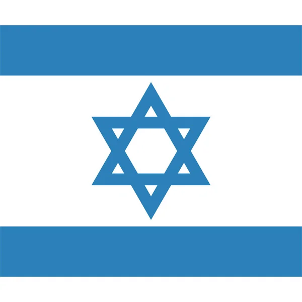 Tanda Negara Ikon Israel Dalam Gaya Datar - Stok Vektor