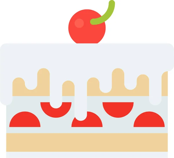Bakery Cake Dessert Icon Flat Style — Stock Vector