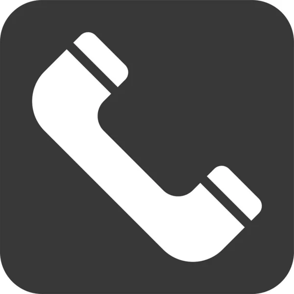 Vägskylt Telefon Ikon Fast Stil — Stock vektor