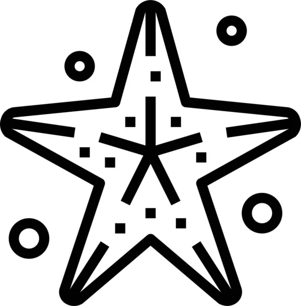 Holidays Life Star Icon Outline Style — Stock Vector