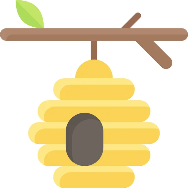 Ikona Miodu Pszczoły Ula — Wektor stockowy
