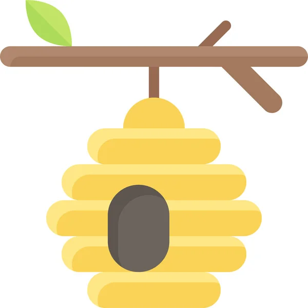 Bee Beehive Honey Icon — Stock Vector