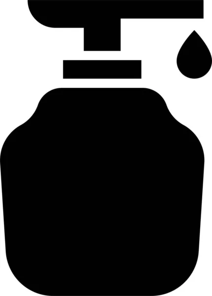 Body Wash Bottle Handsoap Icon Solid Style — Stock Vector