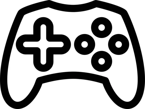 Icono Juego Controlador Consola Estilo Esquema — Vector de stock