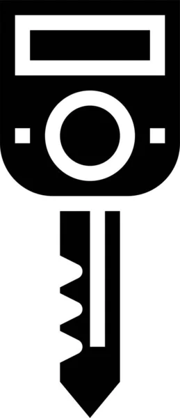 Autoschlüssel Schloss Symbol Soliden Stil — Stockvektor