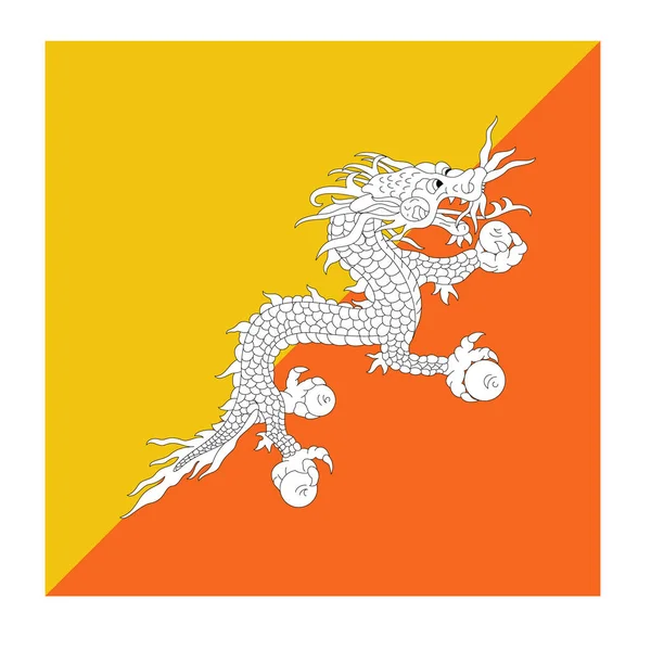 Butão Ícone País Butanês Estilo Plano — Vetor de Stock