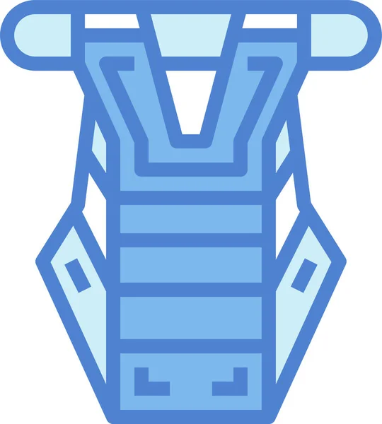 Chest Equipment Guard Icon Filledoutline Style — ストックベクタ
