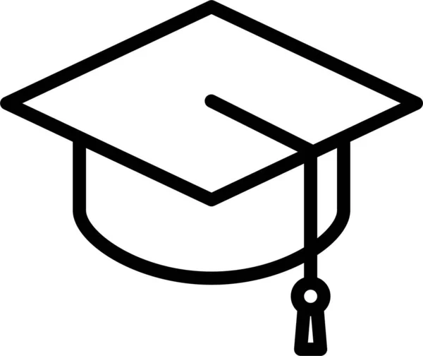 Ausbildung Abschluss Cap Wissen Ikone Educationschoollearning Kategorie — Stockvektor