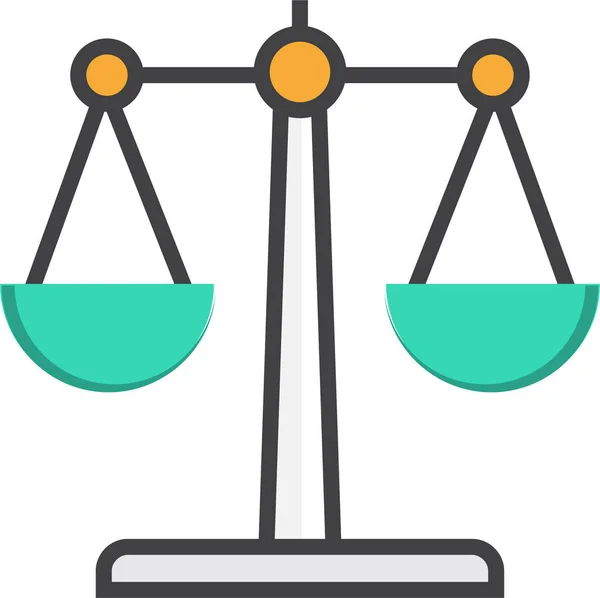 Balance Justice Law Icon Filledoutline Style — Stock Vector