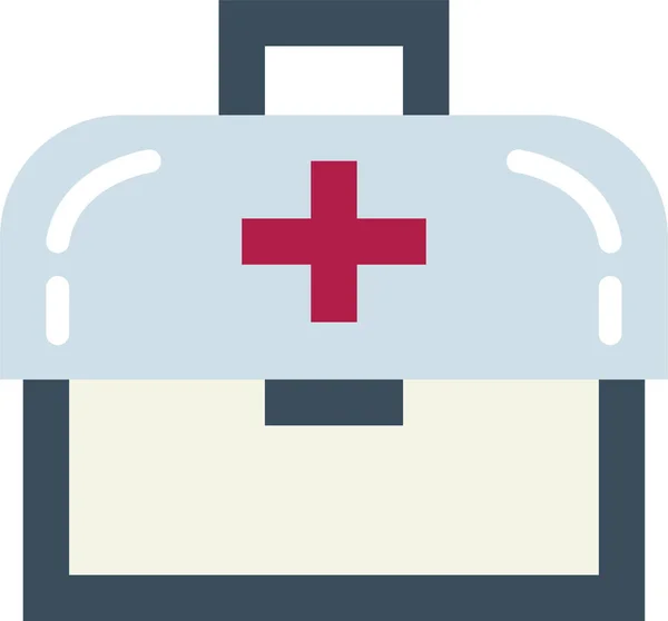 Boîte Aide Icône Urgence Dans Style Plat — Image vectorielle