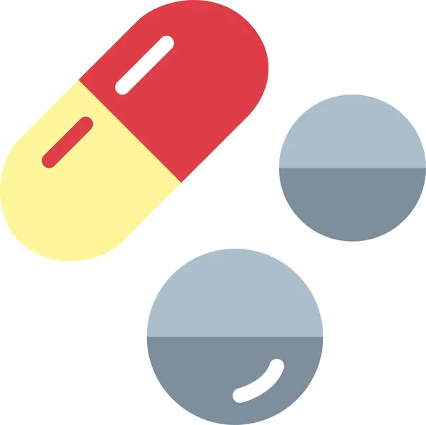 Icono Medicación Antibiótica Para Salud Estilo Plano — Archivo Imágenes Vectoriales