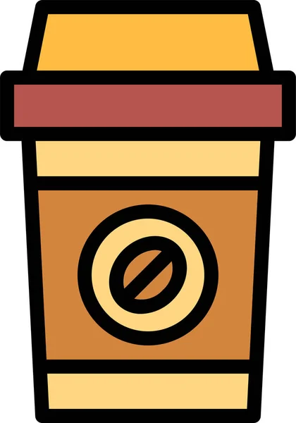 Vypnout Ikonu Šálku Kávy Vyplněném Stylu — Stockový vektor