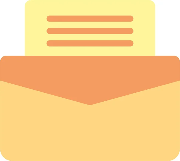 Contact Brief Mail Pictogram Platte Stijl — Stockvector