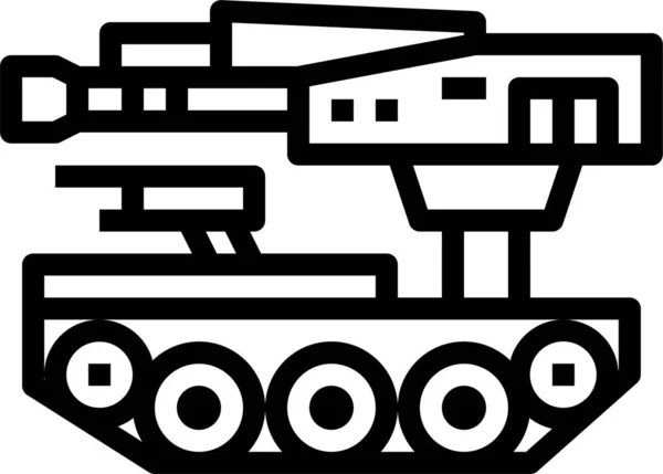 Icono Transporte Tanque Militar — Vector de stock