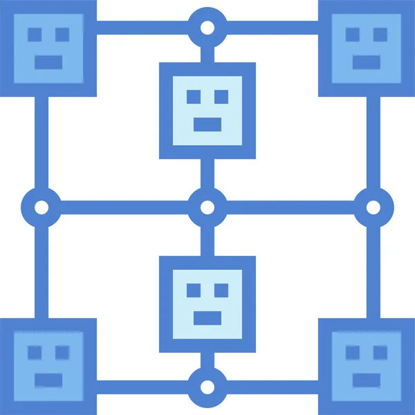 Connector Network Network Icon Filedoutline Stil — Stockvektor