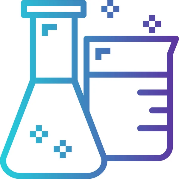 Икона Лаборатории Химического Образования Гладком Стиле — стоковый вектор