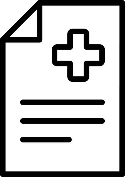 Анамнез Документ Медична Ікона Контурному Стилі — стоковий вектор