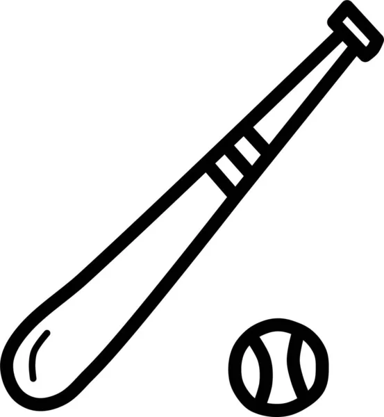 Иконка Бейсбольной Битой — стоковый вектор