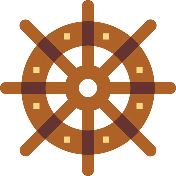 Boat Sailing Ship Icon Flat Style — Stock Vector