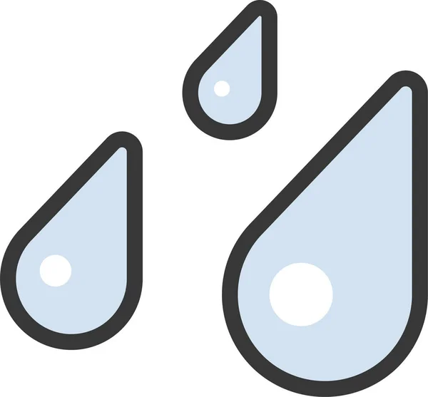 Llovizna Icono Ducha Lluvia Estilo Filledoutline — Vector de stock